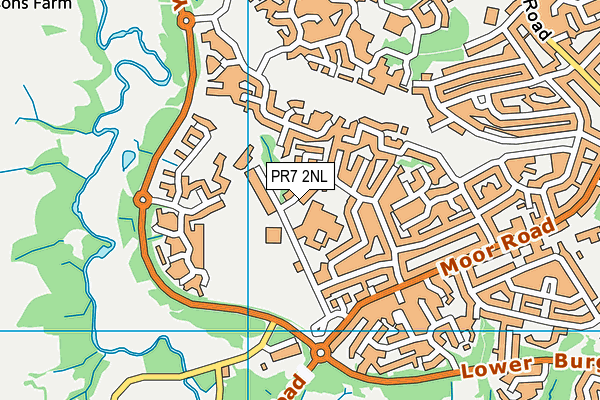 PR7 2NL map - OS VectorMap District (Ordnance Survey)