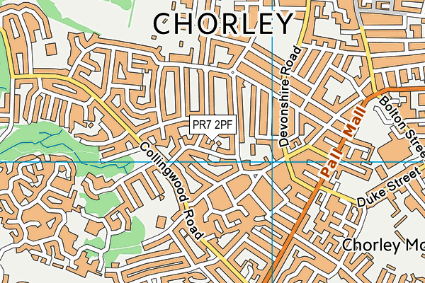 PR7 2PF map - OS VectorMap District (Ordnance Survey)