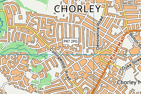 PR7 2PG map - OS VectorMap District (Ordnance Survey)