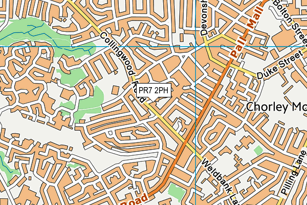 PR7 2PH map - OS VectorMap District (Ordnance Survey)