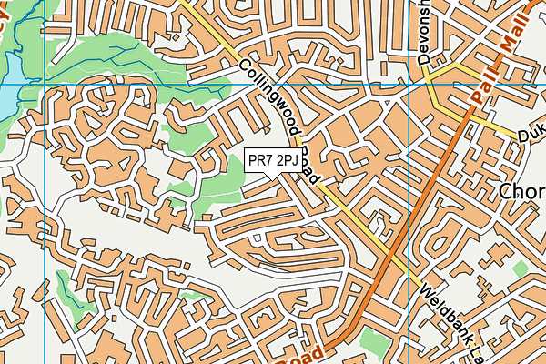Gillibrand Primary School map (PR7 2PJ) - OS VectorMap District (Ordnance Survey)
