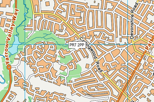 PR7 2PP map - OS VectorMap District (Ordnance Survey)