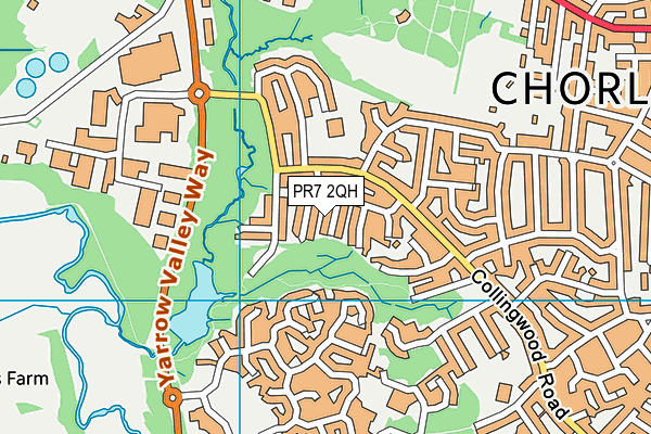 PR7 2QH map - OS VectorMap District (Ordnance Survey)