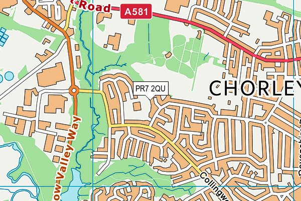 PR7 2QU map - OS VectorMap District (Ordnance Survey)