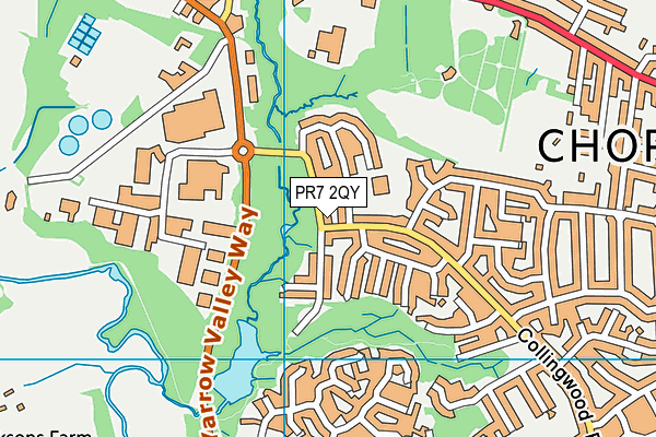 PR7 2QY map - OS VectorMap District (Ordnance Survey)