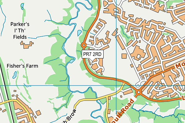 PR7 2RD map - OS VectorMap District (Ordnance Survey)