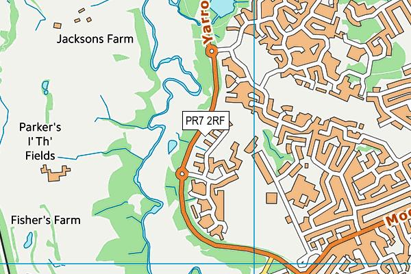 PR7 2RF map - OS VectorMap District (Ordnance Survey)