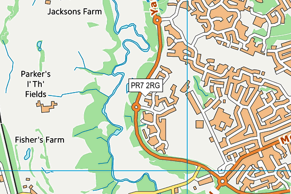 PR7 2RG map - OS VectorMap District (Ordnance Survey)