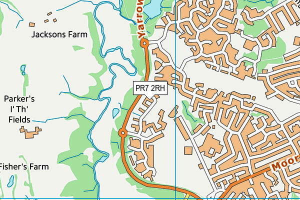 PR7 2RH map - OS VectorMap District (Ordnance Survey)