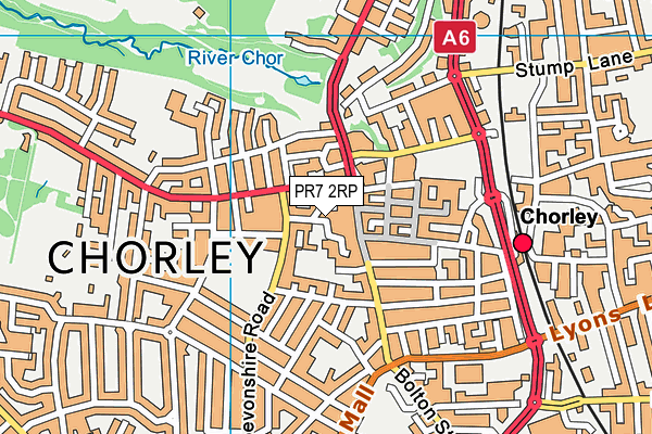 PR7 2RP map - OS VectorMap District (Ordnance Survey)