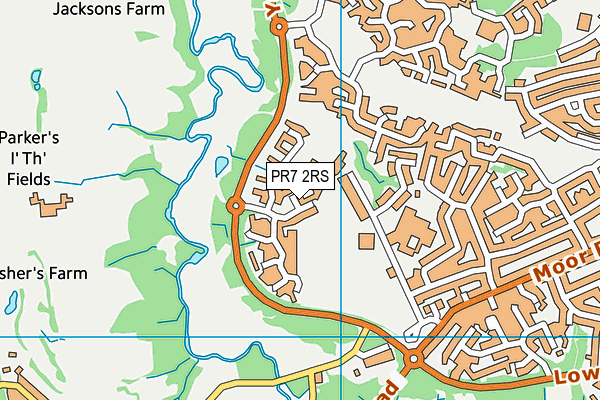 PR7 2RS map - OS VectorMap District (Ordnance Survey)