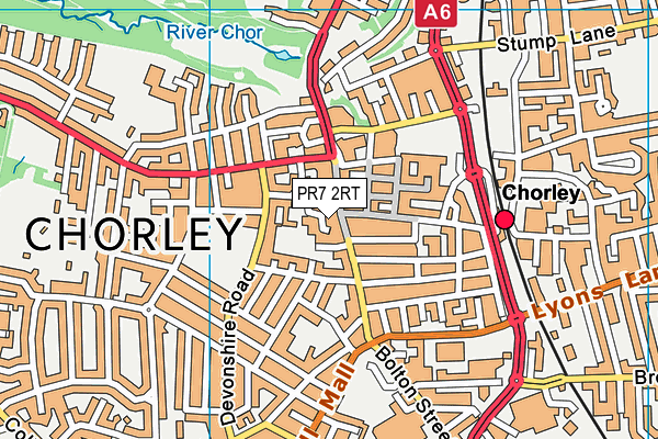 PR7 2RT map - OS VectorMap District (Ordnance Survey)