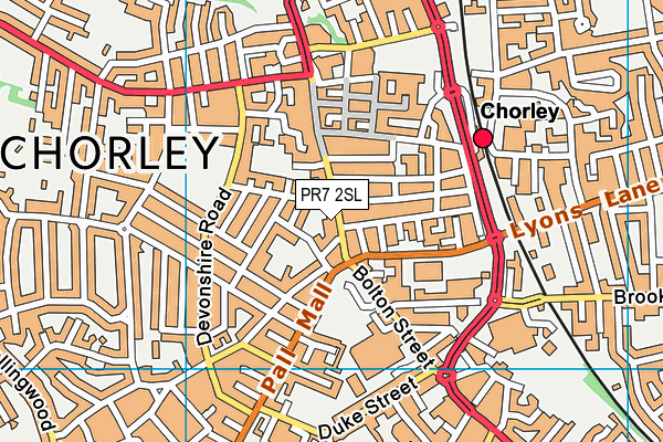 PR7 2SL map - OS VectorMap District (Ordnance Survey)