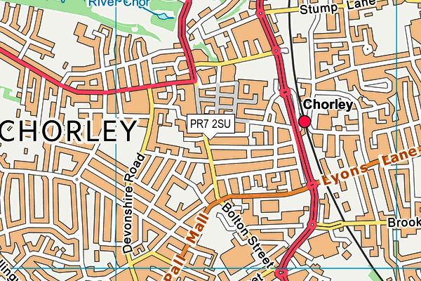 PR7 2SU map - OS VectorMap District (Ordnance Survey)