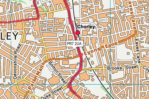 PR7 2UA map - OS VectorMap District (Ordnance Survey)