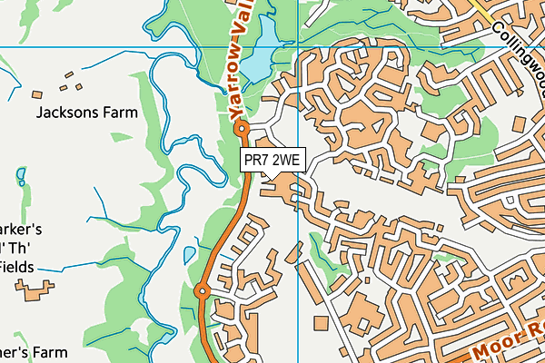 PR7 2WE map - OS VectorMap District (Ordnance Survey)