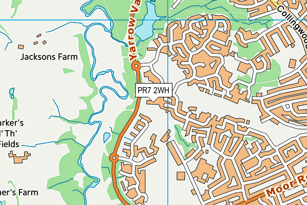 PR7 2WH map - OS VectorMap District (Ordnance Survey)