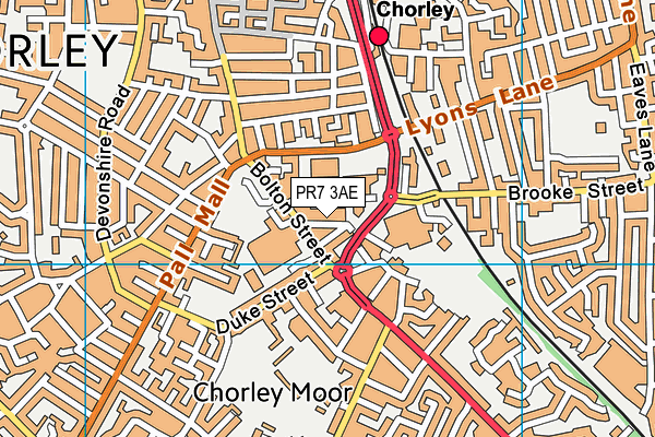 PR7 3AE map - OS VectorMap District (Ordnance Survey)