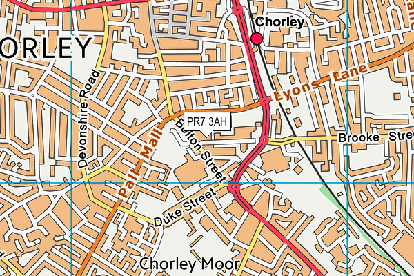 PR7 3AH map - OS VectorMap District (Ordnance Survey)