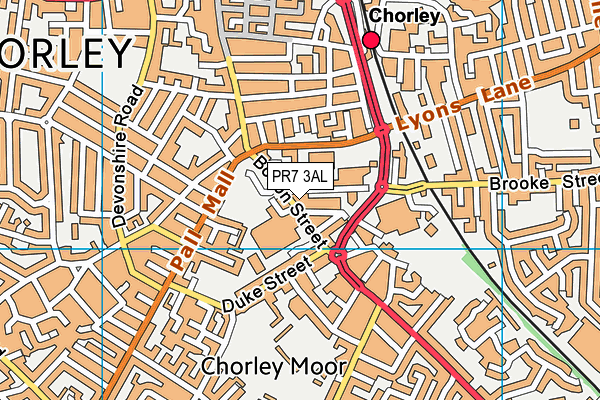 PR7 3AL map - OS VectorMap District (Ordnance Survey)