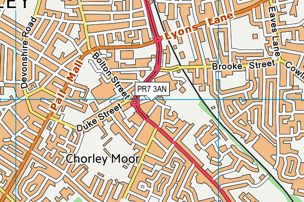 PR7 3AN map - OS VectorMap District (Ordnance Survey)