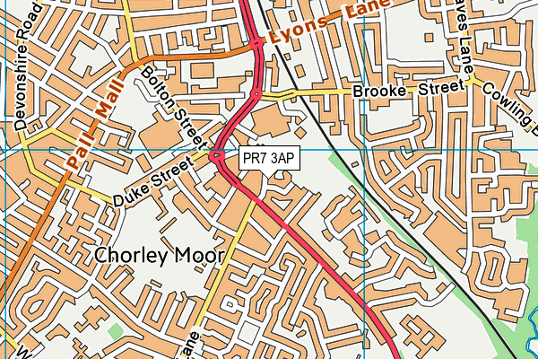 PR7 3AP map - OS VectorMap District (Ordnance Survey)