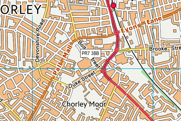 PR7 3BB map - OS VectorMap District (Ordnance Survey)