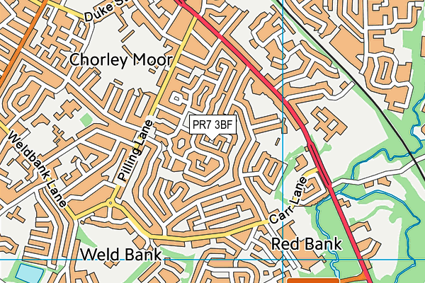 PR7 3BF map - OS VectorMap District (Ordnance Survey)