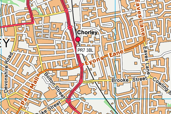 PR7 3BL map - OS VectorMap District (Ordnance Survey)