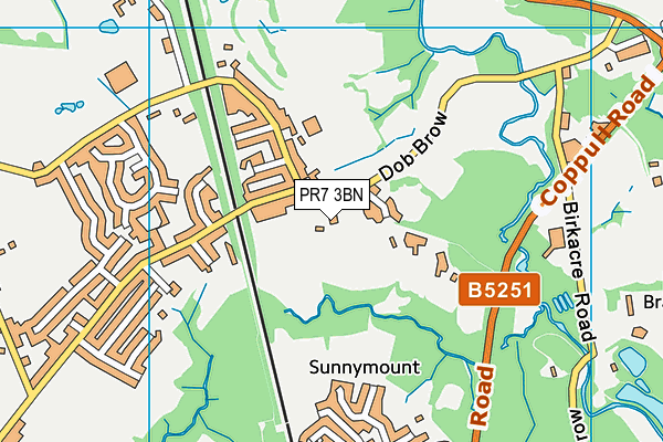 PR7 3BN map - OS VectorMap District (Ordnance Survey)