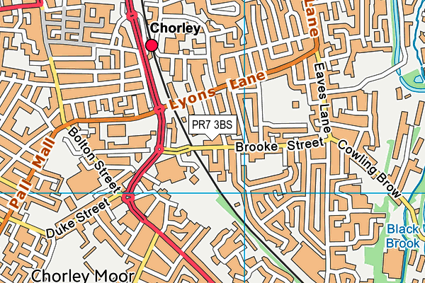 PR7 3BS map - OS VectorMap District (Ordnance Survey)