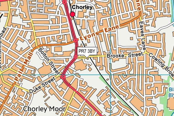 PR7 3BY map - OS VectorMap District (Ordnance Survey)