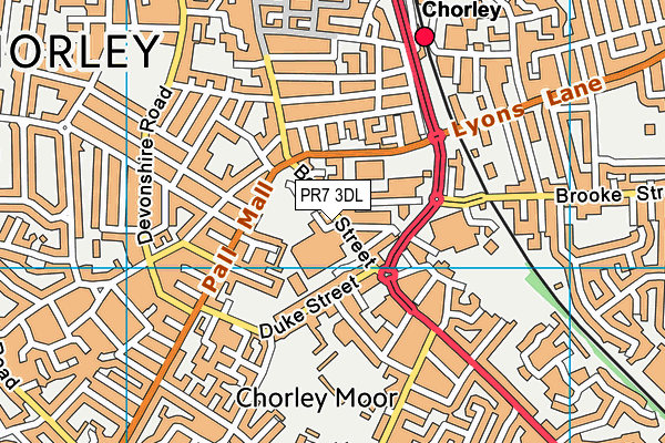 PR7 3DL map - OS VectorMap District (Ordnance Survey)