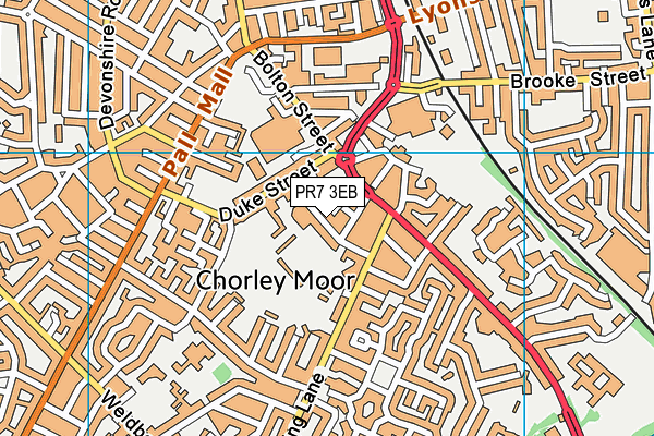 PR7 3EB map - OS VectorMap District (Ordnance Survey)