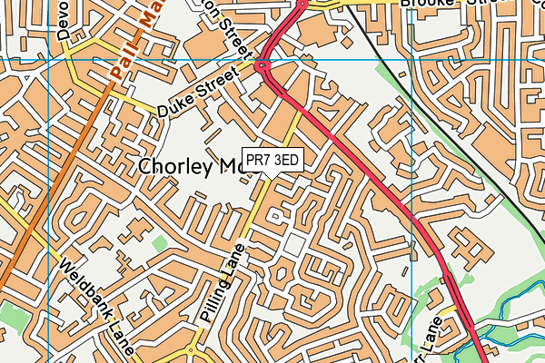 PR7 3ED map - OS VectorMap District (Ordnance Survey)