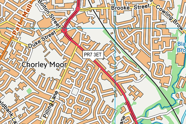 PR7 3ET map - OS VectorMap District (Ordnance Survey)