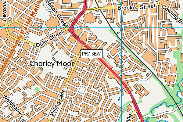 PR7 3EW map - OS VectorMap District (Ordnance Survey)