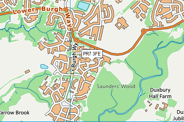 PR7 3FE map - OS VectorMap District (Ordnance Survey)