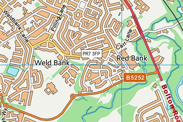 PR7 3FP map - OS VectorMap District (Ordnance Survey)