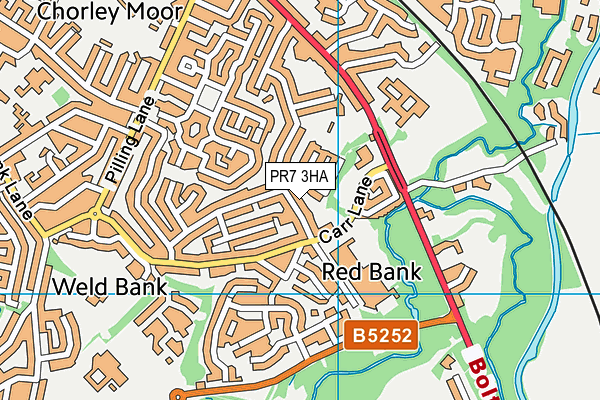 PR7 3HA map - OS VectorMap District (Ordnance Survey)