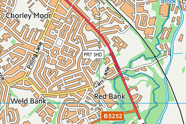 PR7 3HD map - OS VectorMap District (Ordnance Survey)