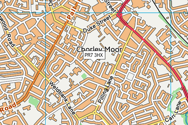 PR7 3HX map - OS VectorMap District (Ordnance Survey)