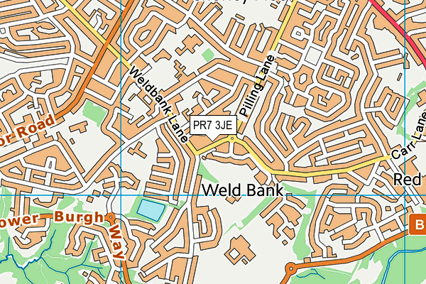 PR7 3JE map - OS VectorMap District (Ordnance Survey)