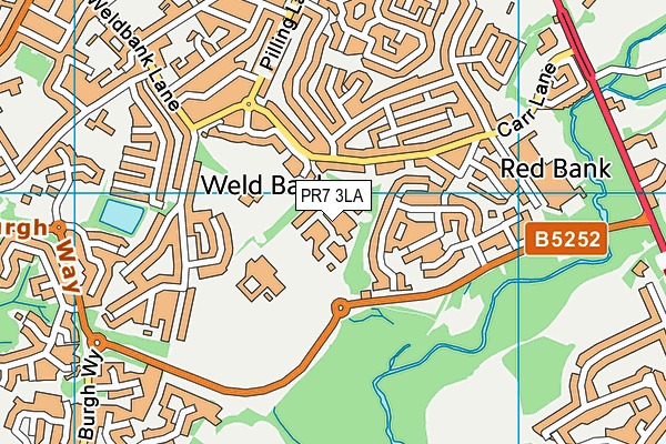 PR7 3LA map - OS VectorMap District (Ordnance Survey)