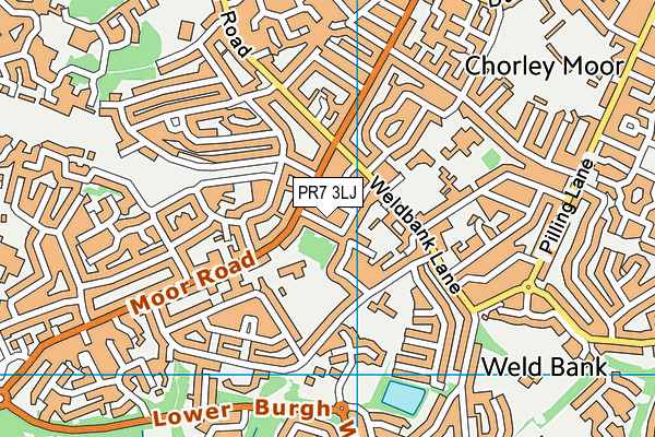 PR7 3LJ map - OS VectorMap District (Ordnance Survey)