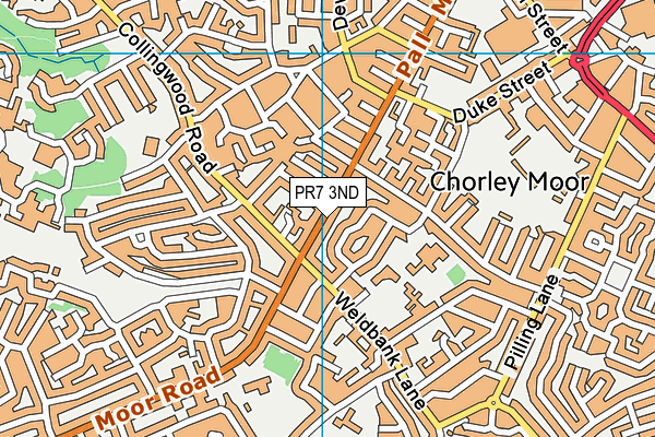 PR7 3ND map - OS VectorMap District (Ordnance Survey)