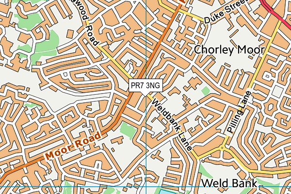 PR7 3NG map - OS VectorMap District (Ordnance Survey)