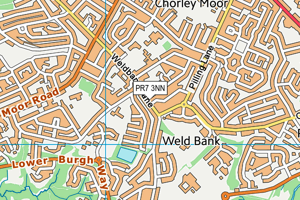 PR7 3NN map - OS VectorMap District (Ordnance Survey)