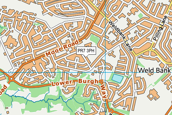 PR7 3PH map - OS VectorMap District (Ordnance Survey)