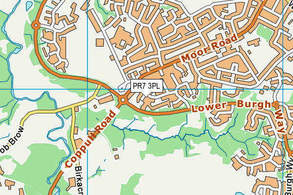 PR7 3PL map - OS VectorMap District (Ordnance Survey)